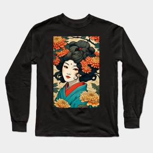 chrysanthemum geisha Long Sleeve T-Shirt